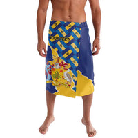 Personalised Barbados Independence Day Lavalava Flying Fish Flag Pattern - Wonder Print Shop