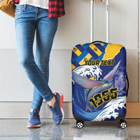 Personalised Barbados Independence Day Luggage Cover Flying Fish Flag Pattern - Wonder Print Shop