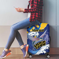 Personalised Barbados Independence Day Luggage Cover Flying Fish Flag Pattern - Wonder Print Shop