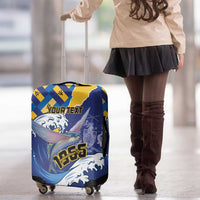 Personalised Barbados Independence Day Luggage Cover Flying Fish Flag Pattern - Wonder Print Shop