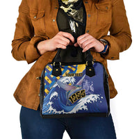 Personalised Barbados Independence Day Shoulder Handbag Flying Fish Flag Pattern