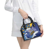 Personalised Barbados Independence Day Shoulder Handbag Flying Fish Flag Pattern