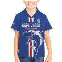 Custom Cape Verde Football Family Matching Mermaid Dress and Hawaiian Shirt Go Champions Blue Sharks - Wonder Print Shop