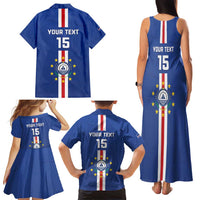 Custom Cape Verde Football Family Matching Tank Maxi Dress and Hawaiian Shirt Go Champions Blue Sharks - Wonder Print Shop