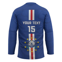 Custom Cape Verde Football Hockey Jersey Go Champions Blue Sharks - Wonder Print Shop