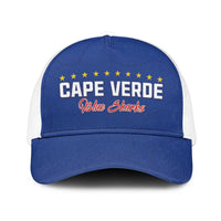 Cape Verde Football Mesh Trucker Cap Go Champions Blue Sharks - Wonder Print Shop