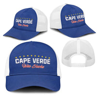 Cape Verde Football Mesh Trucker Cap Go Champions Blue Sharks - Wonder Print Shop