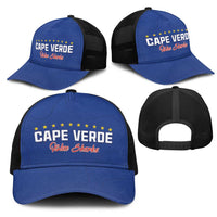 Cape Verde Football Mesh Trucker Cap Go Champions Blue Sharks - Wonder Print Shop