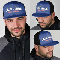 Cape Verde Football Mesh Trucker Cap Go Champions Blue Sharks - Wonder Print Shop