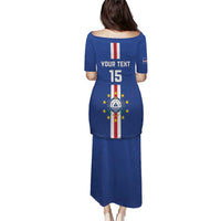 Custom Cape Verde Football Puletasi Go Champions Blue Sharks - Wonder Print Shop