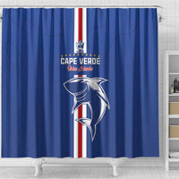 Cape Verde Football Shower Curtain Go Champions Blue Sharks - Wonder Print Shop