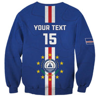 Custom Cape Verde Football Sweatshirt Go Champions Blue Sharks - Wonder Print Shop