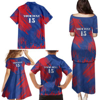 Custom Cape Verde Football Family Matching Puletasi and Hawaiian Shirt One Team One Victory - Wonder Print Shop