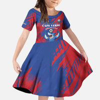 Custom Cape Verde Football Family Matching Short Sleeve Bodycon Dress and Hawaiian Shirt One Team One Victory - Wonder Print Shop