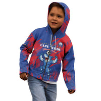 Custom Cape Verde Football Kid Hoodie One Team One Victory - Wonder Print Shop