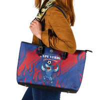 Cape Verde Football Leather Tote Bag One Team One Victory - Wonder Print Shop