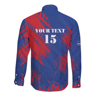 Custom Cape Verde Football Long Sleeve Button Shirt One Team One Victory - Wonder Print Shop