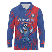 Custom Cape Verde Football Long Sleeve Polo Shirt One Team One Victory - Wonder Print Shop