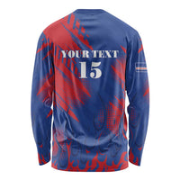 Custom Cape Verde Football Long Sleeve Shirt One Team One Victory - Wonder Print Shop