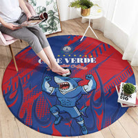 Cape Verde Football Round Carpet One Team One Victory - Wonder Print Shop
