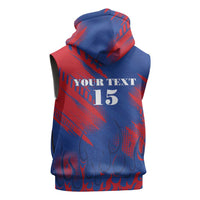 Custom Cape Verde Football Sleeveless Zip Hoodie One Team One Victory - Wonder Print Shop
