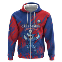 Custom Cape Verde Football Zip Hoodie One Team One Victory - Wonder Print Shop