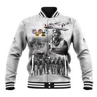 Red Tails Aviators Baseball Jacket WWII Heroes Tribute Retro Style - Wonder Print Shop