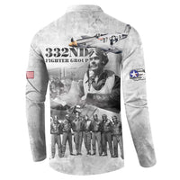 Red Tails Aviators Button Sweatshirt WWII Heroes Tribute Retro Style - Wonder Print Shop