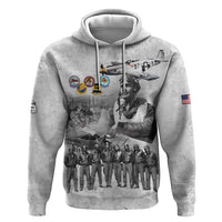 Red Tails Aviators Hoodie WWII Heroes Tribute Retro Style - Wonder Print Shop