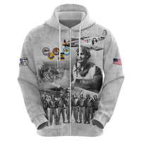 Red Tails Aviators Hoodie WWII Heroes Tribute Retro Style - Wonder Print Shop