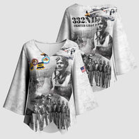 Red Tails Aviators Kimono Sleeve Blouse WWII Heroes Tribute Retro Style - Wonder Print Shop
