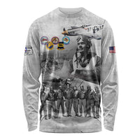 Red Tails Aviators Long Sleeve Shirt WWII Heroes Tribute Retro Style - Wonder Print Shop