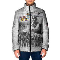 Red Tails Aviators Padded Jacket WWII Heroes Tribute Retro Style - Wonder Print Shop