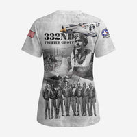 Red Tails Aviators Scrub Top WWII Heroes Tribute Retro Style - Wonder Print Shop