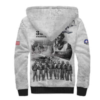 Red Tails Aviators Sherpa Hoodie WWII Heroes Tribute Retro Style - Wonder Print Shop