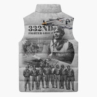 Red Tails Aviators Sleeveless Puffer Jacket WWII Heroes Tribute Retro Style - Wonder Print Shop