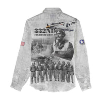 Red Tails Aviators Women Casual Shirt WWII Heroes Tribute Retro Style - Wonder Print Shop