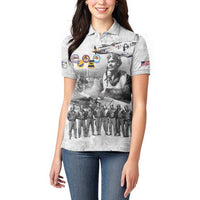 Red Tails Aviators Women Polo Shirt WWII Heroes Tribute Retro Style - Wonder Print Shop