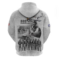 Red Tails Aviators Zip Hoodie WWII Heroes Tribute Retro Style - Wonder Print Shop