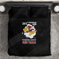 Tuskegee Airmen Red Tails Bedding Set 301st Fighter Squadron - Black - Wonder Print Shop
