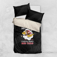 Tuskegee Airmen Red Tails Bedding Set 301st Fighter Squadron - Black - Wonder Print Shop