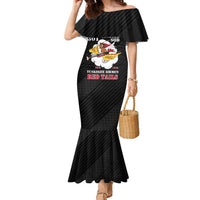 Personalized Tuskegee Airmen Red Tails Family Matching Mermaid Dress and Hawaiian Shirt 301st Fighter Squadron - Black - Wonder Print Shop