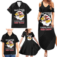 Personalized Tuskegee Airmen Red Tails Family Matching Summer Maxi Dress and Hawaiian Shirt 301st Fighter Squadron - Black - Wonder Print Shop