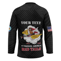 Personalized Tuskegee Airmen Red Tails Hockey Jersey 301st Fighter Squadron - Black - Wonder Print Shop