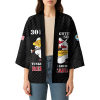 Personalized Tuskegee Airmen Red Tails Kimono 301st Fighter Squadron - Black - Wonder Print Shop