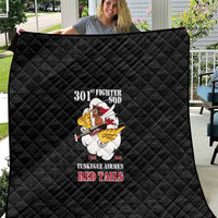 Tuskegee Airmen Red Tails Quilt 301st Fighter Squadron - Black - Wonder Print Shop