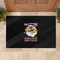 Tuskegee Airmen Red Tails Rubber Doormat 301st Fighter Squadron - Black - Wonder Print Shop