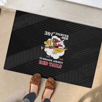 Tuskegee Airmen Red Tails Rubber Doormat 301st Fighter Squadron - Black - Wonder Print Shop