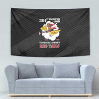 Tuskegee Airmen Red Tails Tapestry 301st Fighter Squadron - Black - Wonder Print Shop
