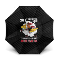 Tuskegee Airmen Red Tails Umbrella 301st Fighter Squadron - Black - Wonder Print Shop